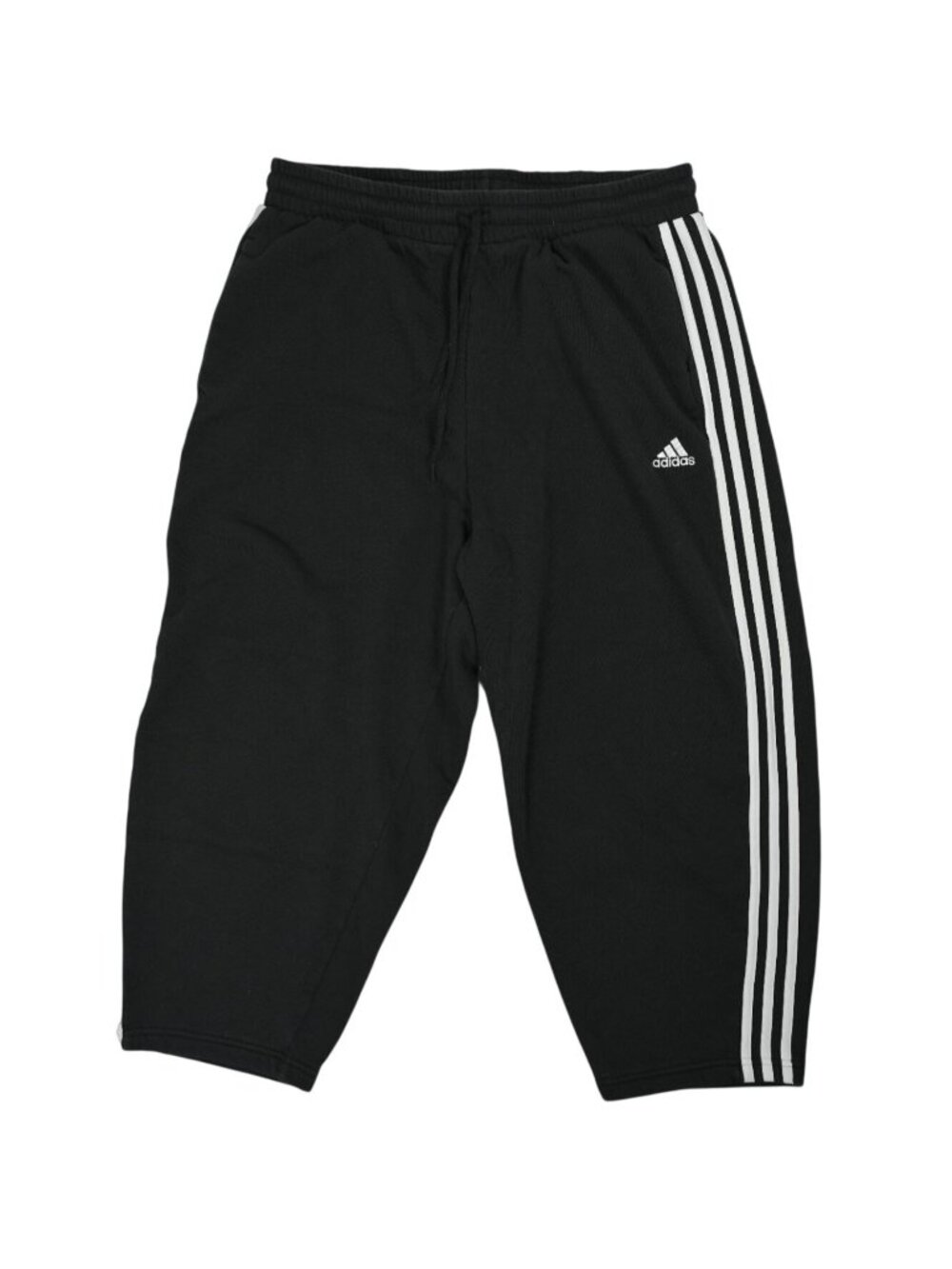 Adidas Three Stripe Track Capri Pants in Black